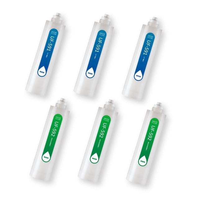 【賀眾牌】賀眾牌NSF認證DIY超值組(MF-1內含濾芯UF-591*3、UF-592*3)