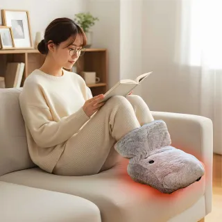 【Ms.elec 米嬉樂】毛絨絨極暖腳套 FW-002(三段加熱/暖腳器/暖腳墊/暖足機)