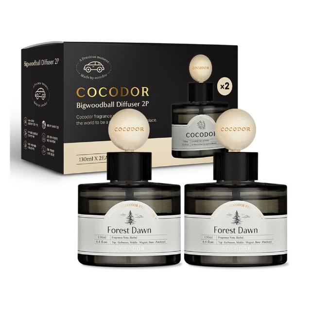 【COCODOR】車用擴香禮盒組(130ml/2入組) 木球款/多款任選/韓國香氛/送禮