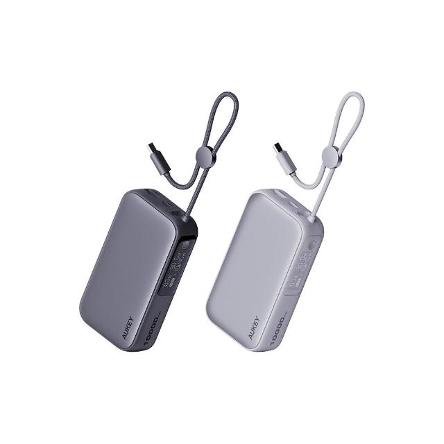 【AUKEY】Sling 10000mAh PB-Y47 30W PD快充行動電源 37Wh/具Wh標示(自帶線材 一顆就夠)