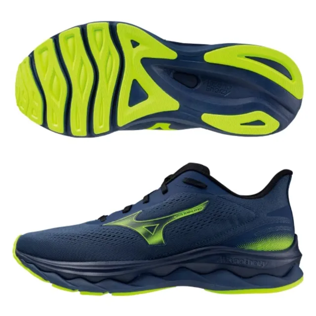 MIZUNO 美津濃】WAVE SERENE 2 GTX 男款防水慢跑鞋J1GC256001 黑黑橘藍