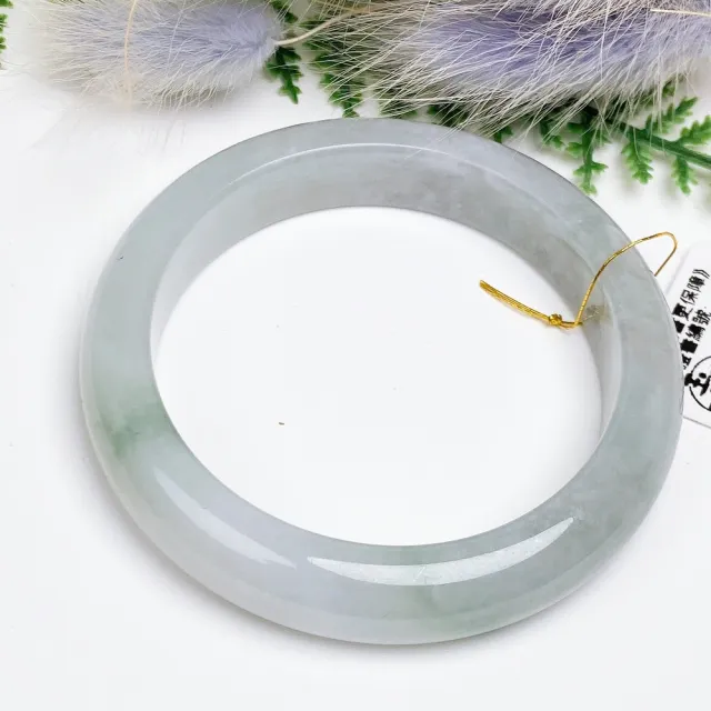 【玉我翡翠】翡翠手鐲 特色冰透手鐲 平安鐲 手圍17mm M53157 緬甸A貨翡翠(台灣權威認證證書/天然A貨翡翠)