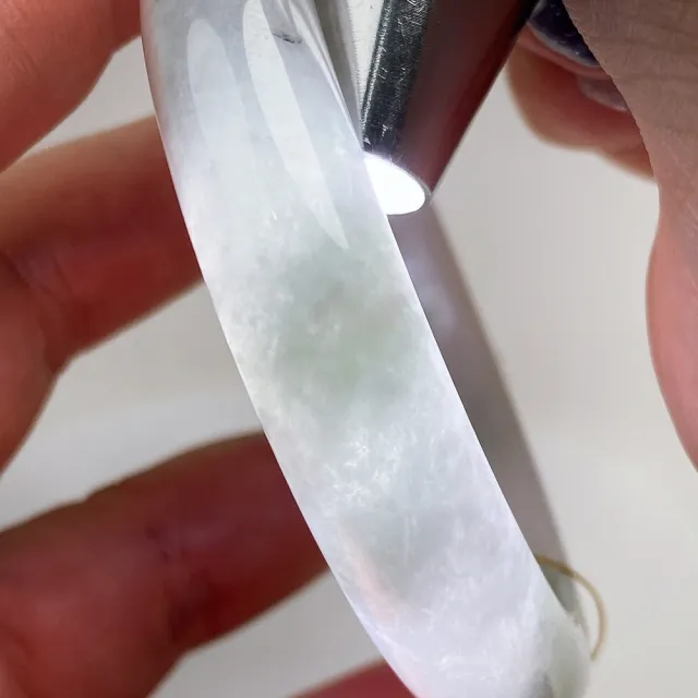 【玉我翡翠】翡翠手鐲 特色冰透手鐲 平安鐲 手圍17mm M53157 緬甸A貨翡翠(台灣權威認證證書/天然A貨翡翠)