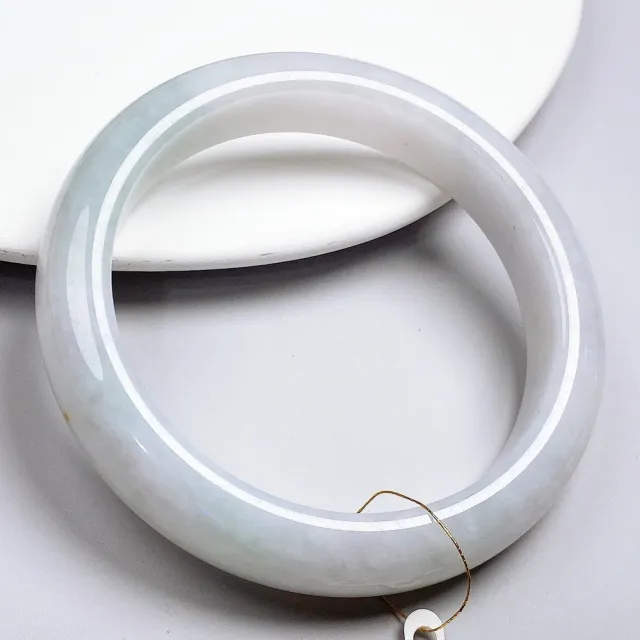 【玉我翡翠】翡翠手鐲 淡春彩撒紅翡平安鐲 手圍19mm M55853 緬甸翡翠(台灣權威認證證書/天然A貨翡翠)