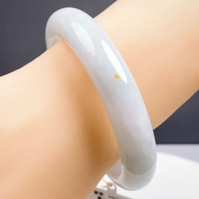 【玉我翡翠】翡翠手鐲 淡春彩撒紅翡平安鐲 手圍19mm M55853 緬甸翡翠(台灣權威認證證書/天然A貨翡翠)