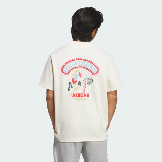 adidas 愛迪達】CNY 馬年運動休閒短袖T恤男上衣LNY TEE U(KT0713