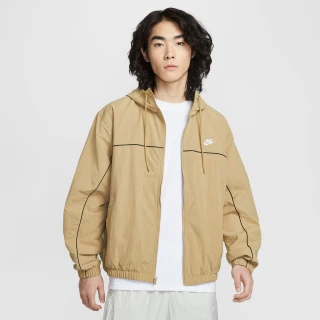 【NIKE 耐吉】外套 男 運動連帽外套 AS M NK CLUB ATHLETE HD JACKET 卡其 HJ2013-298