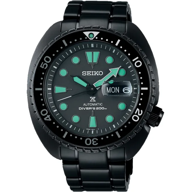 【SEIKO 精工】PROSPEX 黑潮夜視鏡 200米潛水機械錶-45m 送禮 禮物(4R36-06Z0SD/SRPK43K1)