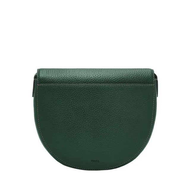 【FOSSIL】Everleigh 真皮斜背馬鞍包-綠色 ZB11068301