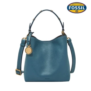 【FOSSIL】Jessie 真皮水桶包-藍色 ZB11002106