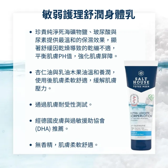 【SALTHOUSE】德國敏弱護理舒潤身體乳250ml*1入