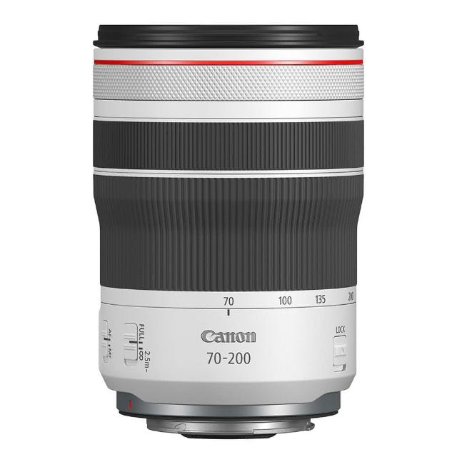  Canon 佳能 RF 70-200mm F/4L IS USM 望遠變焦鏡頭，具備標準變焦功能，提供 70-200mm 焦段與影像穩定器（IS），超音波馬達（USM）確保快速對焦。高階 L 系列光學品質，適用 Canon R-Mount 相機，亦可轉接 Canon EF-Mount 使用，為正品公司貨，專業攝影首選。 