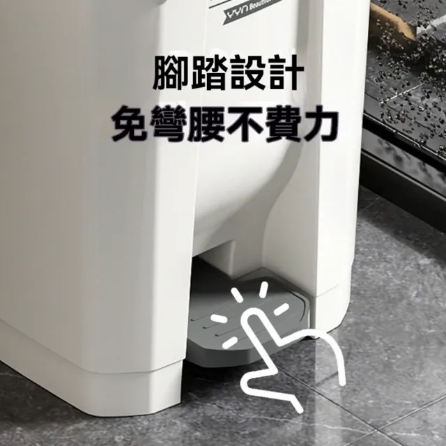 【佳美多】垃圾桶 家用垃圾桶 別墅庭院垃圾桶 大容量大號商用腳踏 腳踩廚房 家用 戶外垃圾桶(50L垃圾桶)
