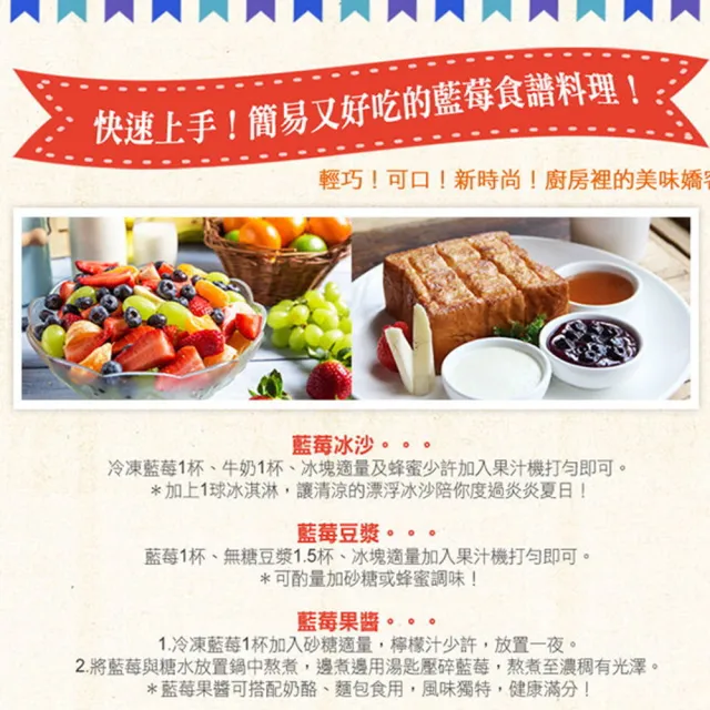 【幸美生技】美國原裝進口冷凍栽種藍莓2包/組1kgx2包 加贈桑椹1kg1包(送驗A肝/諾羅/農殘/重金屬 檢驗通過)