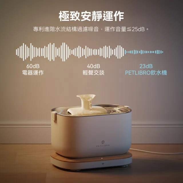 【PETLIBRO】清泉寵物飲水機 智能款(2.5L偵測寵物飲水量 APP監控 智能出水 寵物飲水機 飲水機)