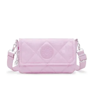 【KIPLING官方旗艦館】夢幻優雅粉紫翻蓋手提斜背兩用包-ARAS