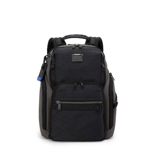【TUMI】Alpha Bravo Search 機能面料多功能商務後背包 - 黑色幾何紋理 (TUMI 官方旗艦店)