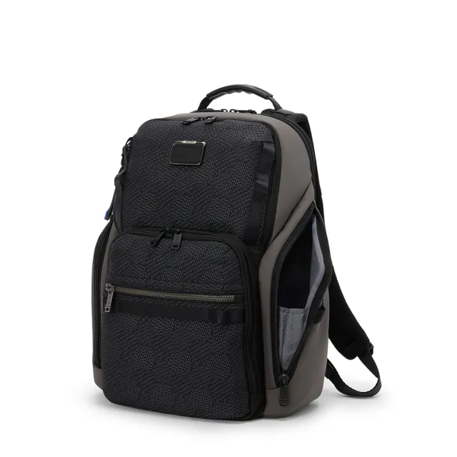 【TUMI】Alpha Bravo Search 機能面料多功能商務後背包 - 黑色幾何紋理 (TUMI 官方旗艦店)