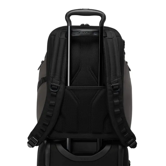 【TUMI】Alpha Bravo Search 機能面料多功能商務後背包 - 黑色幾何紋理 (TUMI 官方旗艦店)