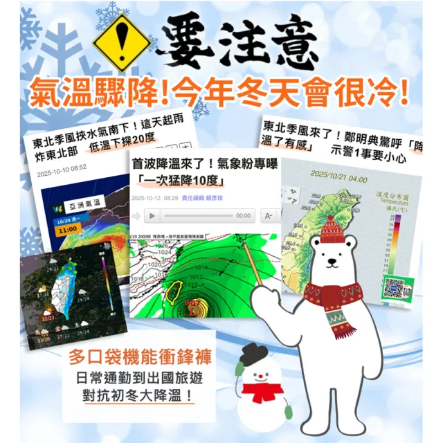 【JU SHOP】SGS認證!加絨保暖男女側口袋衝鋒褲 防風防潑水(工裝褲 工作褲 機能褲 刷毛褲 軟殼防寒褲)