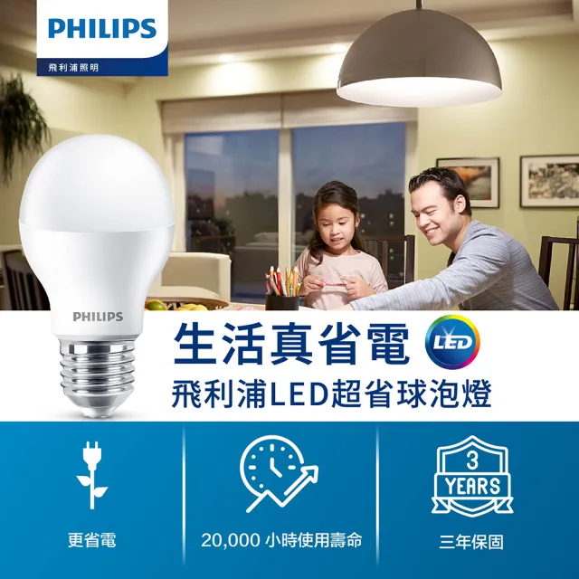 【Philips 飛利浦】15.2W LED 超省電燈泡3000K/4000K/6500K 6入(PL27N/PL28N/PL29N)