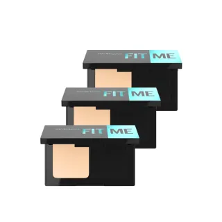 【MAYBELLINE 媚比琳】反孔特霧全進化零瑕嫩粉餅SPF44 3入組(#最強磨皮嫩粉餅)