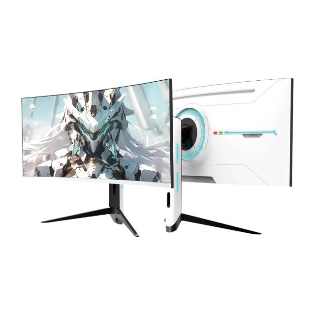 【米覓 mimax】4K曲面魚屏電競螢幕 34英吋 白色(曲面螢幕 電腦螢幕 顯示器 螢幕 電競螢幕)