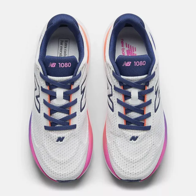 【NEW BALANCE】NB 1080 v15 運動鞋 跑步鞋 休閒鞋 女 白 多色底 D楦 W10801L7
