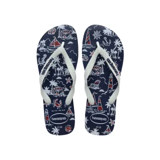【havaianas 哈瓦仕】拖鞋 男鞋 夾腳拖 航海 帆船 Top Nautical 藍白 4137126-0306M (哈瓦士)