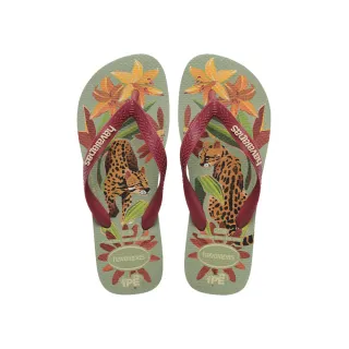 【havaianas 哈瓦仕】拖鞋 男鞋 女鞋 夾腳拖 環境保育系列 美洲豹 Ip☆ 綠酒紅 4000396-1156U (哈瓦士)