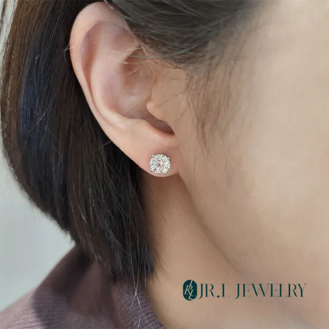 【JR.L金瑞利珠寶】年終慶 IGI 2克拉 經典四爪鑽石耳環(培育鑽石 鉑金)