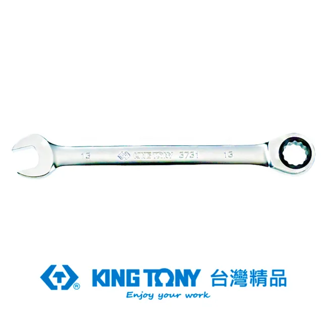【KING TONY 金統立】專業級工具 單向快速棘輪扳手 17mm(KT373117M)