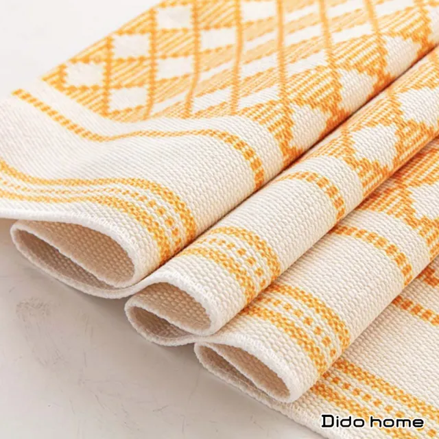 ｜Dido home｜現代簡約 加厚棉麻長桌旗 裝飾桌布-格紋(HM131)