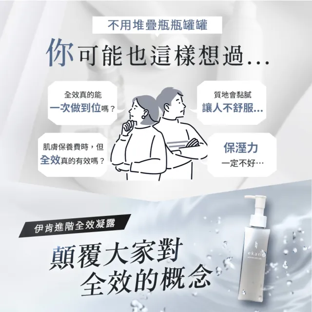 【ekam】伊肯進階全效凝露150mLx2入(PDRN/日本直送/一瓶搞定/乾燥控油/肌膚調理)