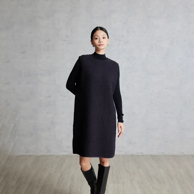 【giordano ladies】25FW 織帶飾邊無袖連衣裙(02465528)