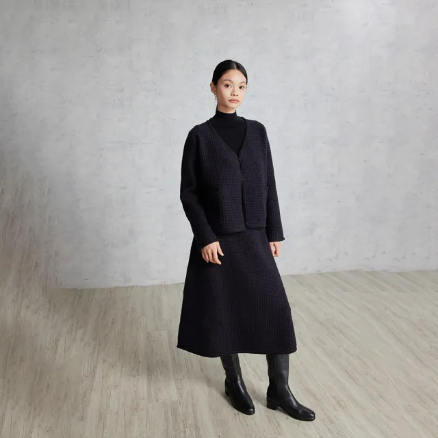 【giordano ladies】25FW 織帶飾邊V領短外套(02375537)