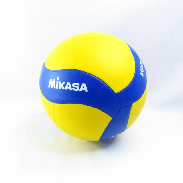 【MIKASA】螺旋型軟橡膠排球 5號球 MKV020WS 黃藍