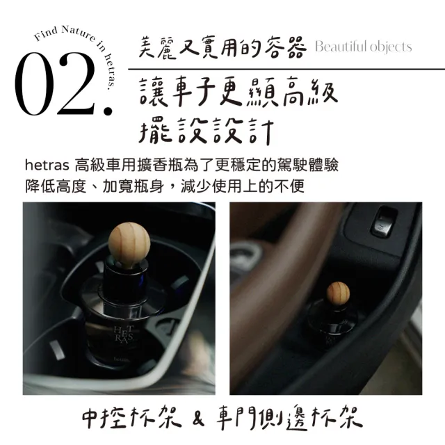 【HETRAS】韓國 車用擴香 77ml 2入一組 韓國車用香氛 汽車擴香 車內芳香劑 擴香瓶 持久香氛 送禮