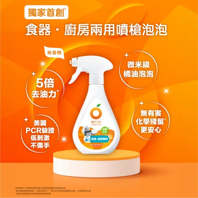 【Orange house 橘子工坊】食器廚房兩用噴槍泡泡(380ml)