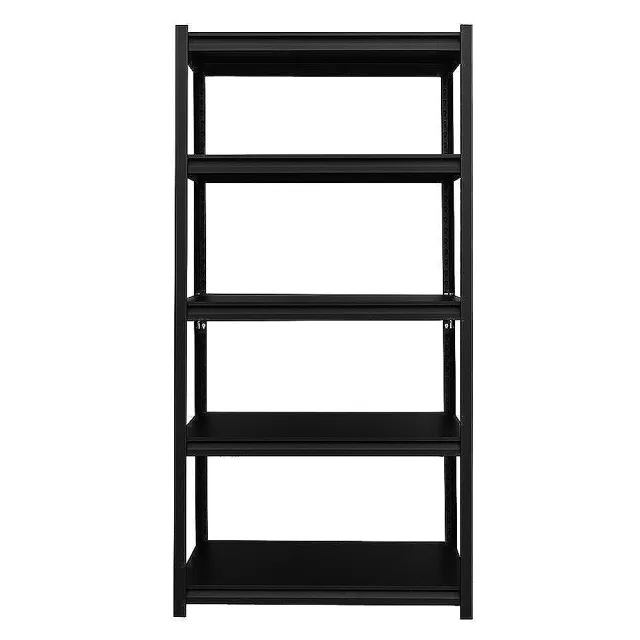 【dayneeds 日需百備】90x45x180cm 五層消光黑角鋼架(倉儲架/收納層架/展示架/層架/鐵架)
