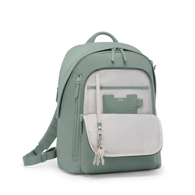 【TUMI】Voyageur Halsey 14 吋筆電都會休閒後背包 - 草本綠(TUMI 官方旗艦店)