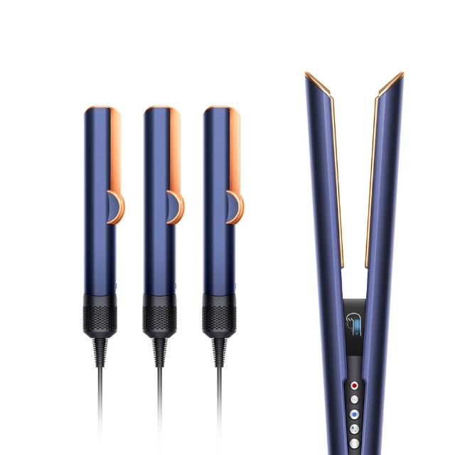 【dyson 戴森】HT01 Airstrait™ 二合一吹風直髮器(普魯士藍色) (3入超值組)
