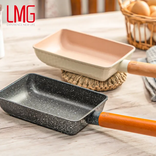 【LMG】雪藏系列不沾鍋雙鍋三件組-IH爐可用鍋(平底鍋28cm+玉子燒鍋+鍋蓋*1)
