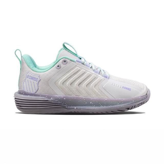 【K-SWISS】網球鞋 ULTRASHOT 3 運動 匹克球 女鞋 白紫綠色 96988-020-M