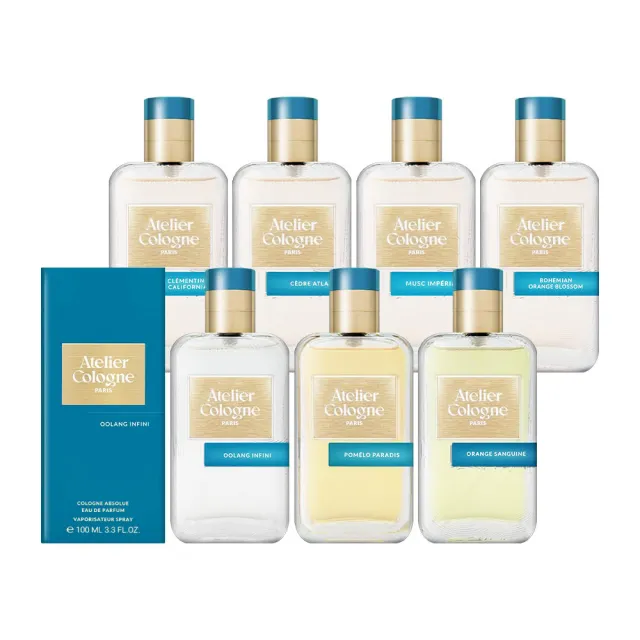 【Atelier Cologne】淡香精 100ml 多款任選(無極烏龍/赤霞橘光/情柚獨鍾/加州盛夏/雪松之戀)