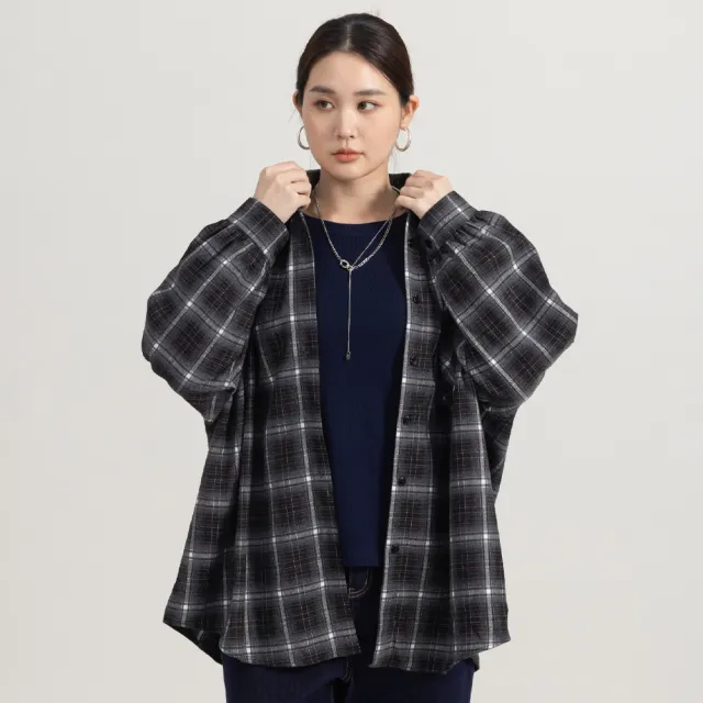 【M：MINb】不易皺簡約針織上衣(深藍/中大尺碼女裝/XL女裝/女裝/大尺碼上衣/針織上衣)