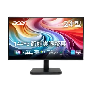 【Acer 宏碁】福利品★EK241Y P6 24型 IPS FHD 16:9 144Hz節能護眼電腦螢幕(23.8吋/FreeSync/1ms)
