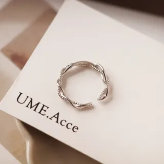 【UME.Acce】纏繞思念 純銀戒指(S925純銀戒指 可調戒圍戒指 戒指 )
