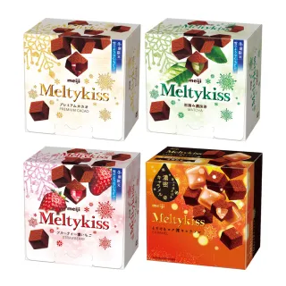 【Meiji 明治】Meltykiss 牛奶/草莓夾餡/抹茶夾餡/焦糖夾餡 可可粒(盒裝)