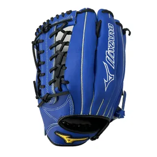 【MIZUNO 美津濃】左投MVP系列棒球手套外野T網檔12.75吋寶藍全牛皮(1ATGH26607)
